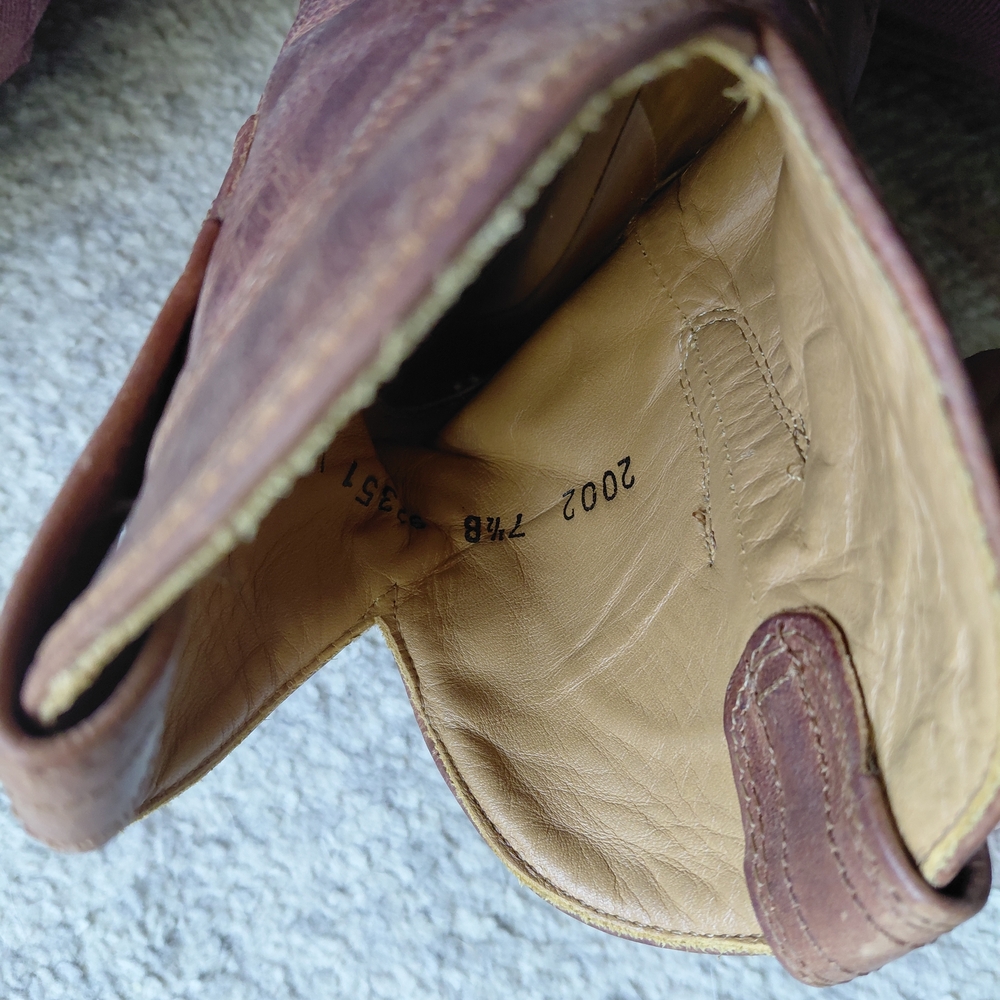 Tecovas Brown Daisy Distressed Leather Western Ankle Boots  7.5 - Picture 8 of 8